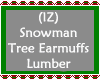 Snowman Tree Earmuffs