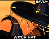 ! gold witch hat