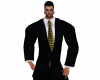 Black Suit & Golden Tie