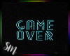 Game Over Neon Teal