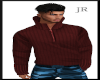 [JR] Zip Pullover Red