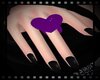 Purple Glow Heart Ring