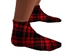 m red flanel socks