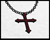 Garnet Cross Necklace
