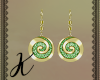 Kira Earrings Gold Green