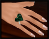 Dark Emerald Heart Ring