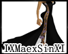 *MS Blk Gown Lilac Roses