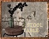 ☙ Stool Table + Plant