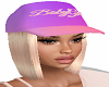 Blond Hair Pink Hat