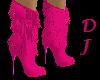 DJ- Pink Fringe Boots