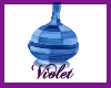 (V) blue glass bottle