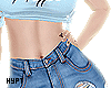 blue ripped shorts