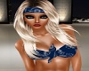 Blue Bandana Tie Top