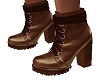 brown laced ankle boots