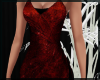 Red Black Fishtail Gown