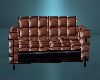 Brown Leather Club Couch