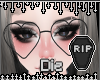 D| Heart Glasses Black