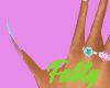 Blue French Nailz