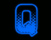 Blue Q Neon Letter