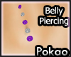 Belly Jewels Purple+Silv