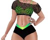 black fishnet with green