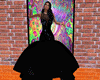 vestido de cola Negro