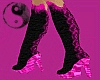 *black and pink boots