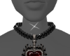 Red heart with sword