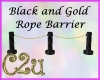 C2u Blk/Gld Rope Barrier