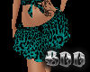 BDD Green Leopard Skirt