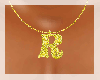 [DF] R gold necklace