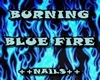 Burning Blue Fire-Nails-