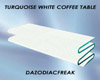 Turquoise Wht Coffee Tbl