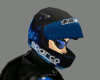 Racing Helmet Blu flames