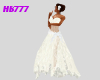 HB777 Wed Dress w/Roses