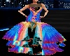 neon butterfly gown