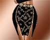 Balmain black/gold skirt