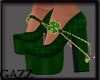 green plaid heels