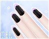 [T] Nails purple tips