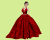 *HC* Red Floral Gown