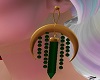 Emerald Moonie Earrings