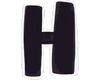 H Letter (Black/White)