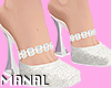 white jewel heels
