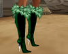 Green Feather Boots