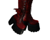 Red Halloween Bat Boots