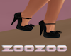 Black bow heels
