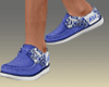(7K)BlueWhite Loafers