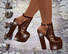|LM| Brown Leather Heels