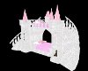 White & Pink Castle Bed