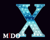 M! X Blue Letter Neon